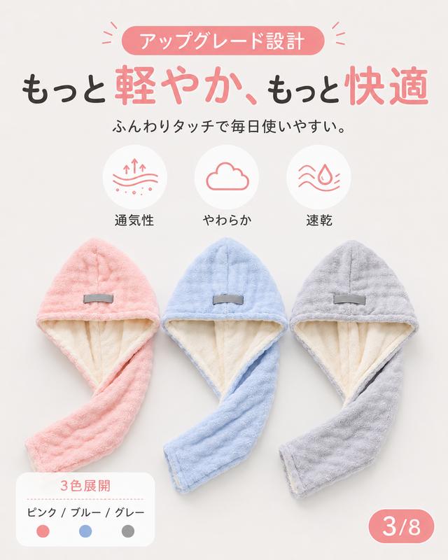 FUWARI™ヘアドライタオル